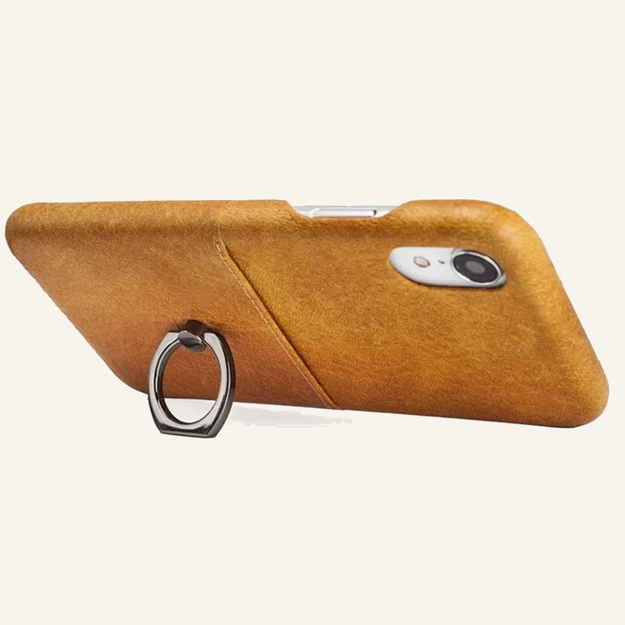 Oiled Wax Leather Magnetic Stand Wallet Phone Case for Custom Phone Models (Wholesale/OEM) - #F6F3ED square main image