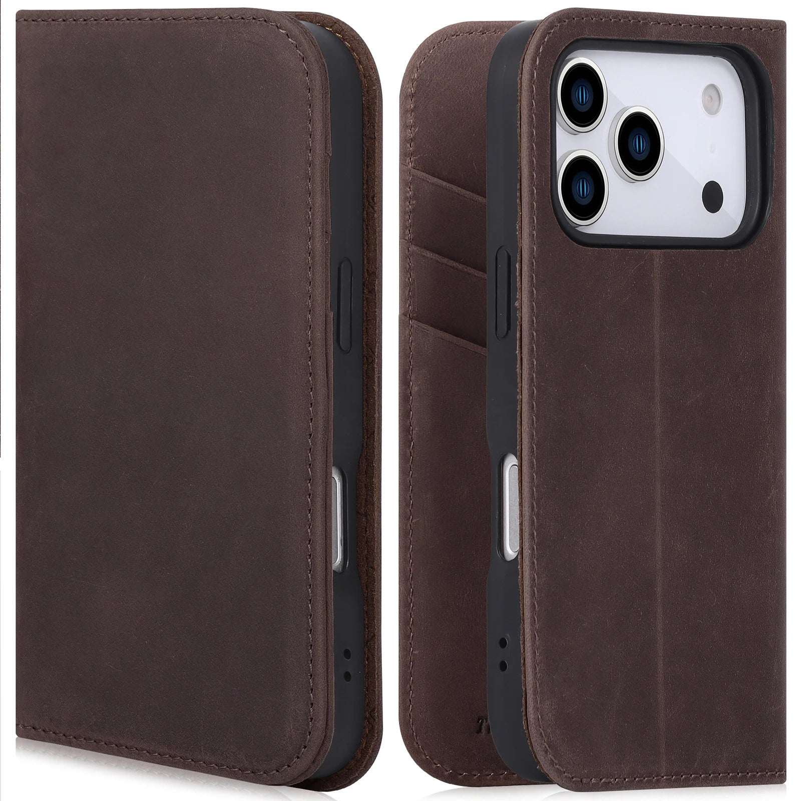 Crazy Horse Leather iPhone 18 Pro Max Folio OEM