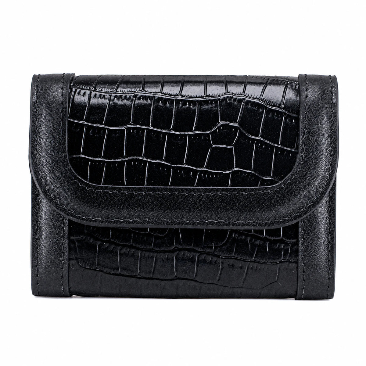 Private label crocodile-embossed leather accordion card holder for wholesale OEM production - image 2