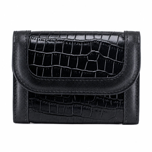 Private label crocodile-embossed leather accordion card holder for wholesale OEM production - image 2