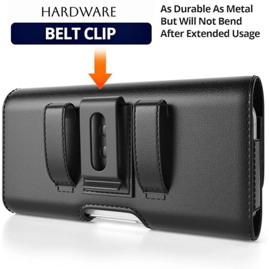 Private label black leather belt clip phone holster wallet for wholesale OEM production - image 2