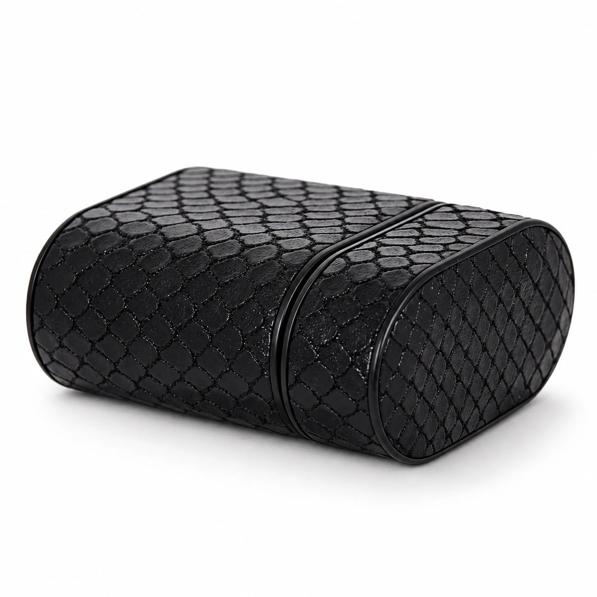 Private label black snake-embossed leather AirPods 1 and 2 case for wholesale OEM production - image 3