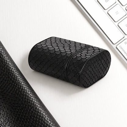 Private label black snake-embossed leather AirPods 1 and 2 case for wholesale OEM production - image 6