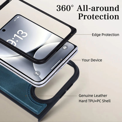Private label top-grain leather foldable case for iPhone 18 Duo wholesale OEM development - image 3