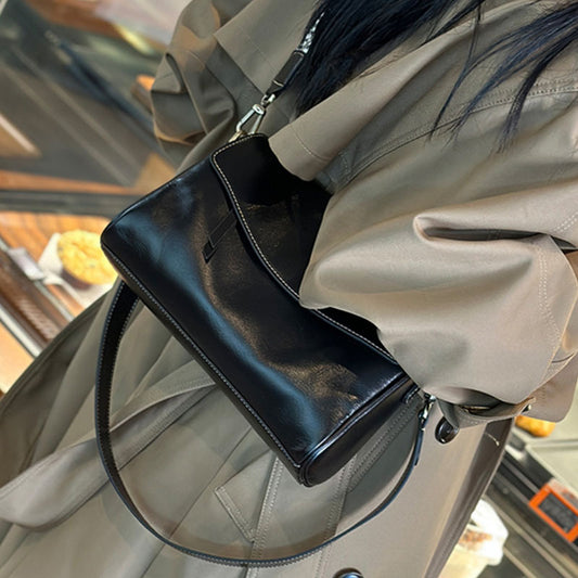 Slim Genuine Leather Pouch Crossbody Bag - image 1