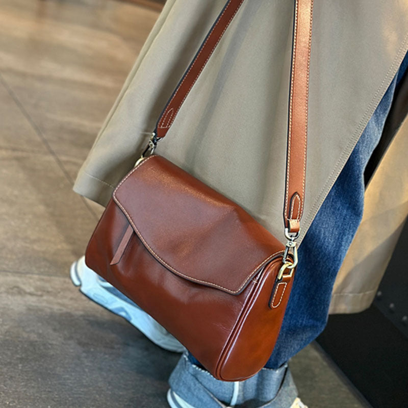 Slim Genuine Leather Pouch Crossbody Bag - image 3