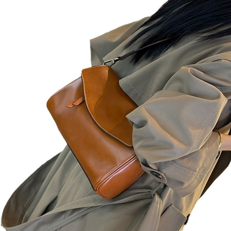 Slim Genuine Leather Pouch Crossbody Bag - image 5