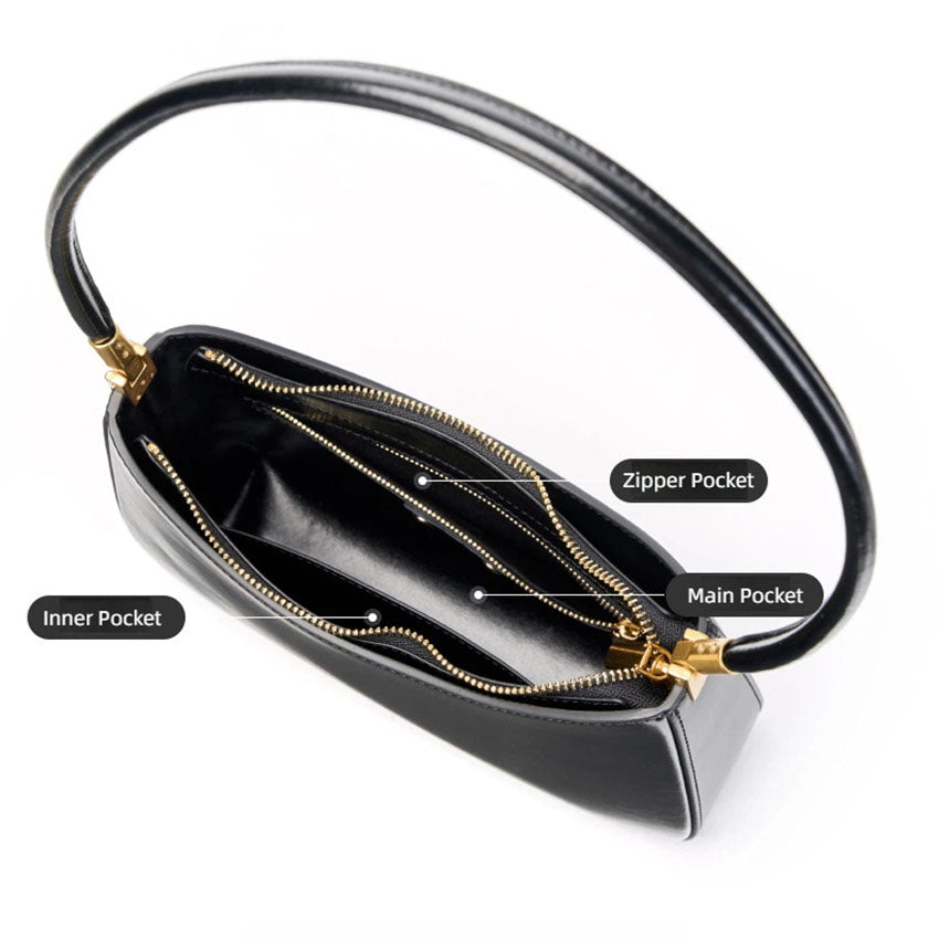 Slim Genuine Leather Shoulder Bag - image 2