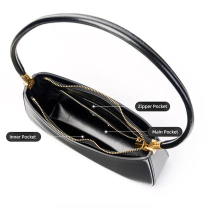 Slim Genuine Leather Shoulder Bag - image 2