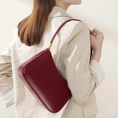 Slim Genuine Leather Shoulder Bag - image 3