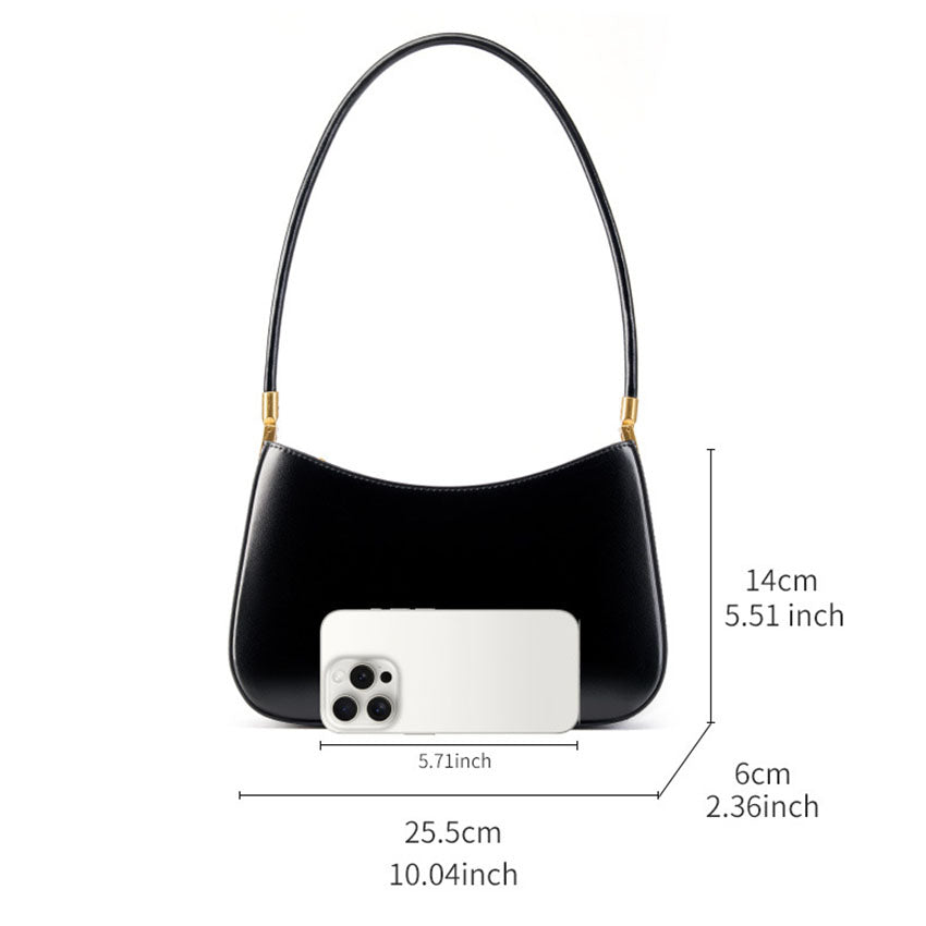 Slim Genuine Leather Shoulder Bag - image 4