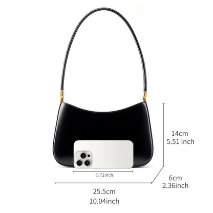 Slim Genuine Leather Shoulder Bag - image 4