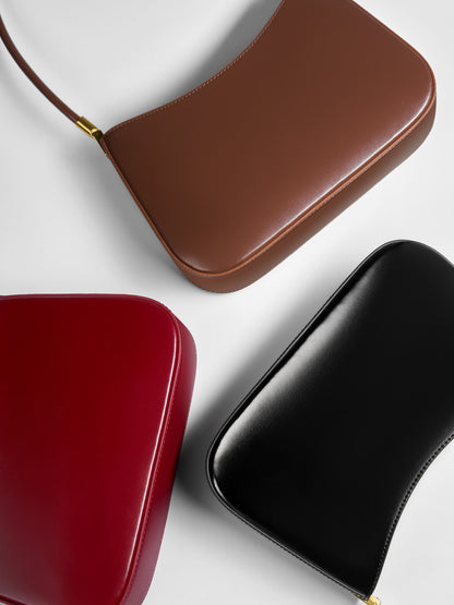 Slim Genuine Leather Shoulder Bag - image 6