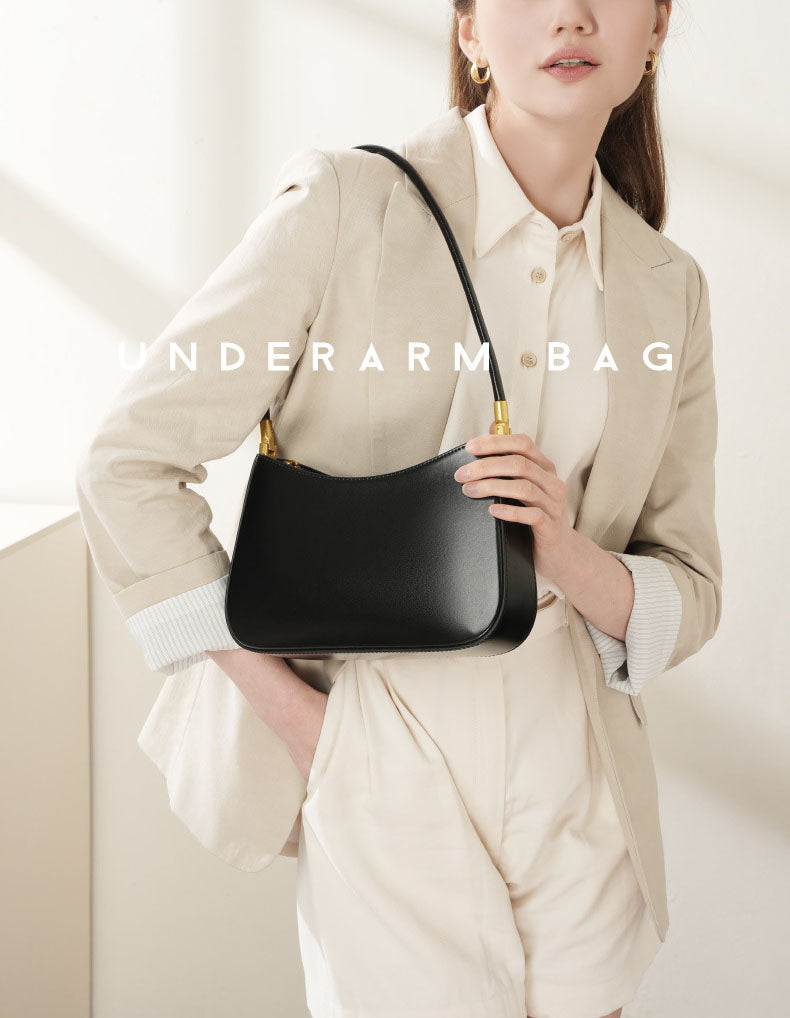 Slim Genuine Leather Shoulder Bag - image 8