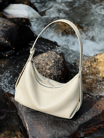 Slim Genuine Leather Shoulder Bag - image 5