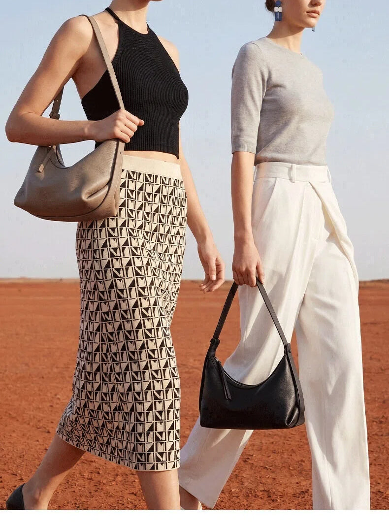 Slim Genuine Leather Shoulder Bag - image 7