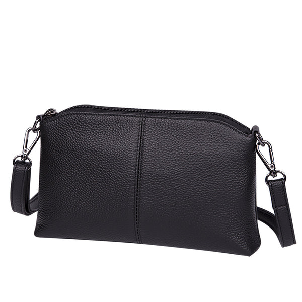 Slim Multi-Pocket Genuine Leather Crossbody Bag - image 2