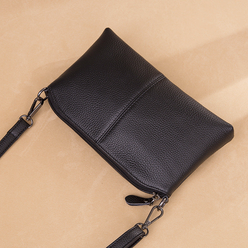 Slim Multi-Pocket Genuine Leather Crossbody Bag - image 5