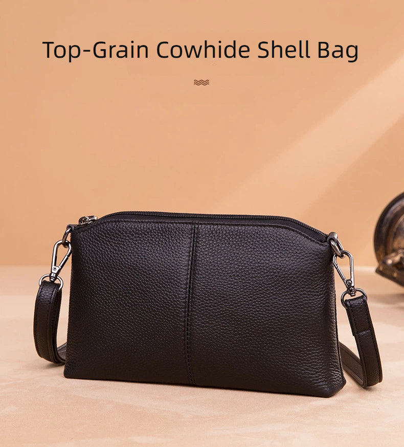 Slim Multi-Pocket Genuine Leather Crossbody Bag - image 8