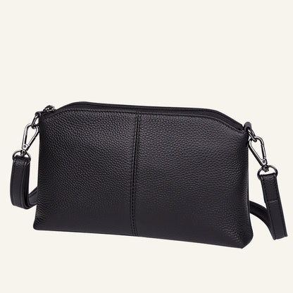 Slim Multi-Pocket Genuine Leather Crossbody Bag (Wholesale/OEM Manufacturer) - #F6F3ED square main image
