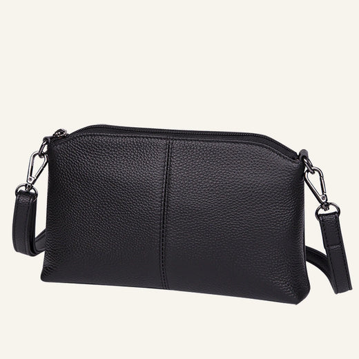 Slim Multi-Pocket Genuine Leather Crossbody Bag (Wholesale/OEM Manufacturer) - #F6F3ED square main image