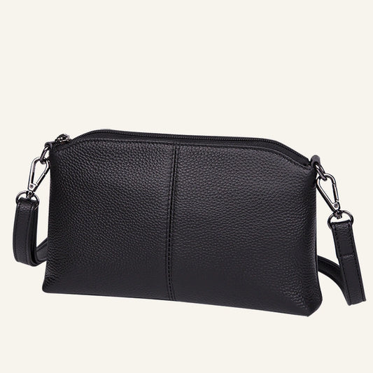 Slim Multi-Pocket Genuine Leather Crossbody Bag (Wholesale/OEM Manufacturer) - #F6F3ED square main image