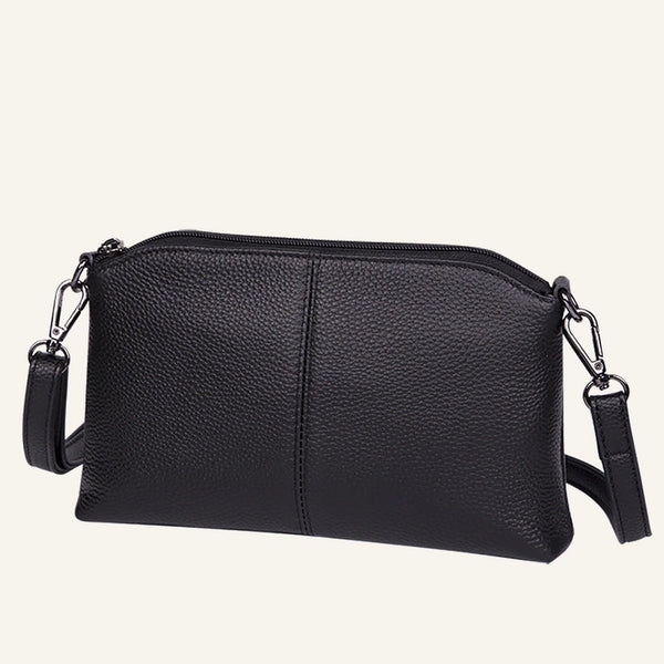 Slim Multi-Pocket Genuine Leather Crossbody Bag (Wholesale/OEM Manufacturer) - #F6F3ED square main image