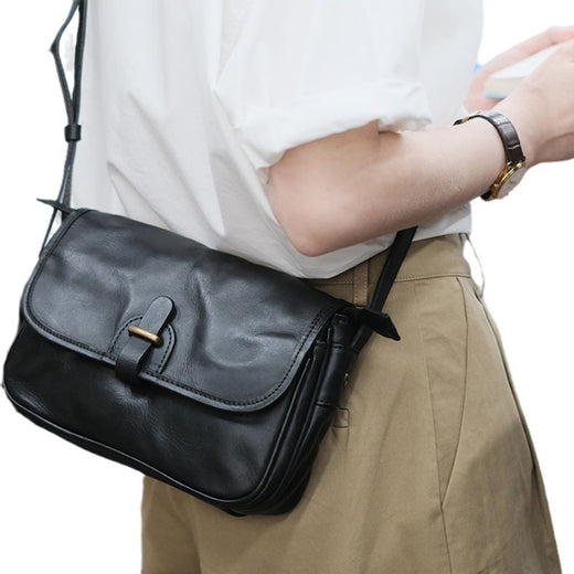 Small Genuine Leather Flap Crossbody Bag - image 3