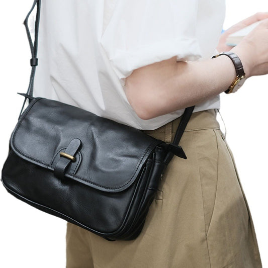 Small Genuine Leather Flap Crossbody Bag - image 3