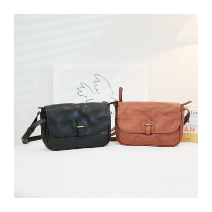 Small Genuine Leather Flap Crossbody Bag - image 6