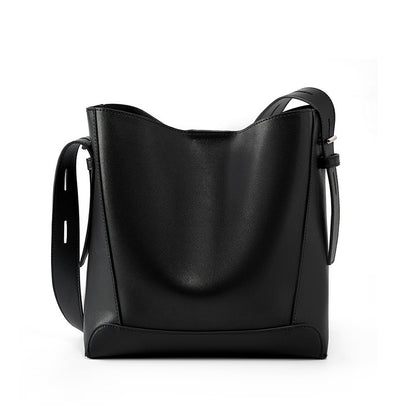 Soft Genuine Leather Bucket Handbag - image 7