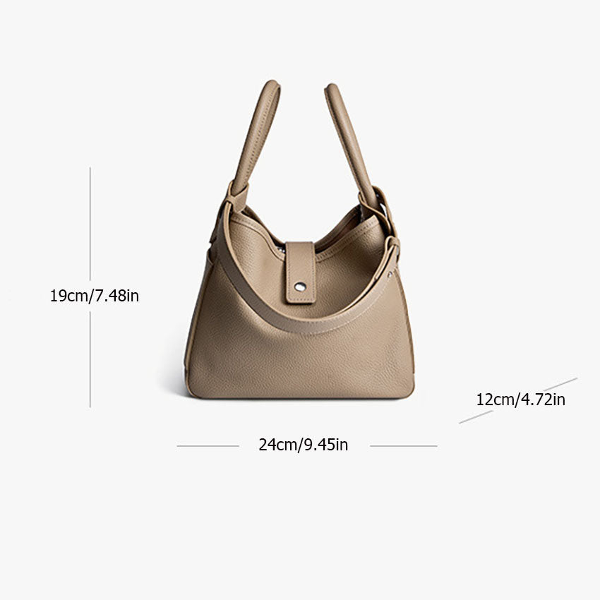 Soft Genuine Leather Bucket Shoulder Bag - image 1