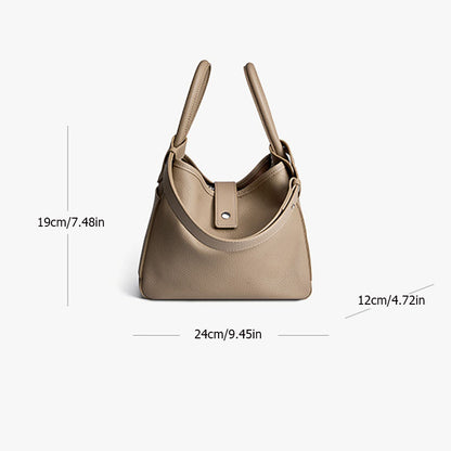 Soft Genuine Leather Bucket Shoulder Bag - image 1