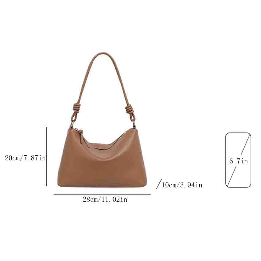 Soft Genuine Leather Crescent Shoulder Bag - image 1