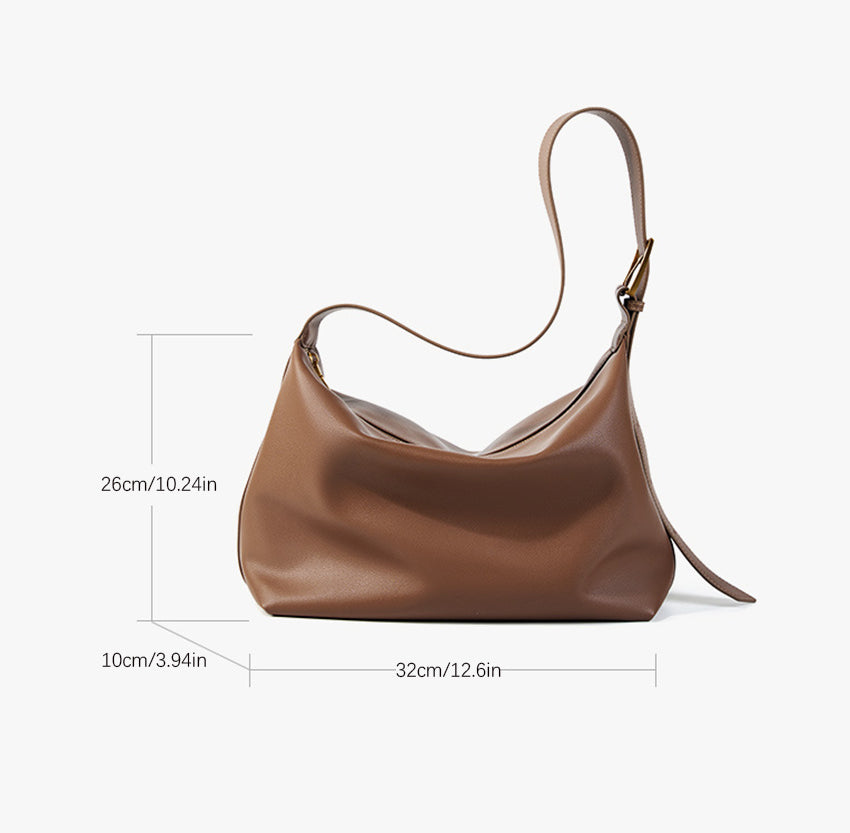 Soft Genuine Leather Hobo Shoulder Bag - image 1