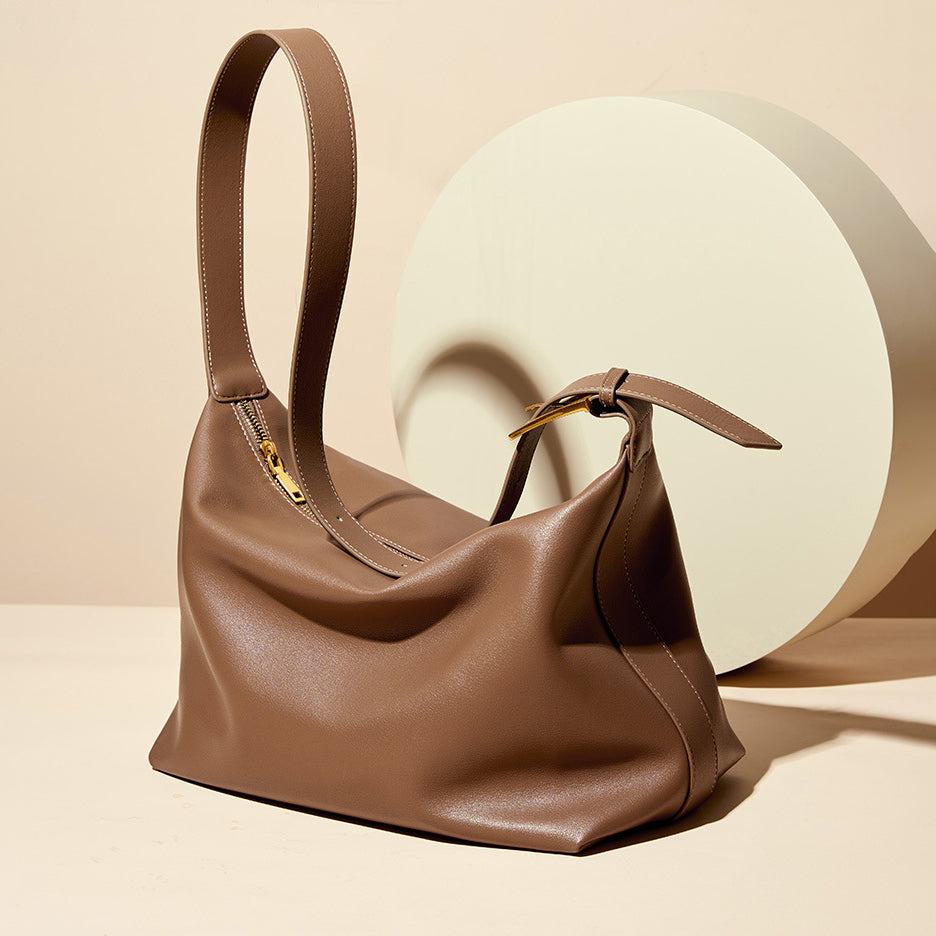 Soft Genuine Leather Hobo Shoulder Bag - image 4