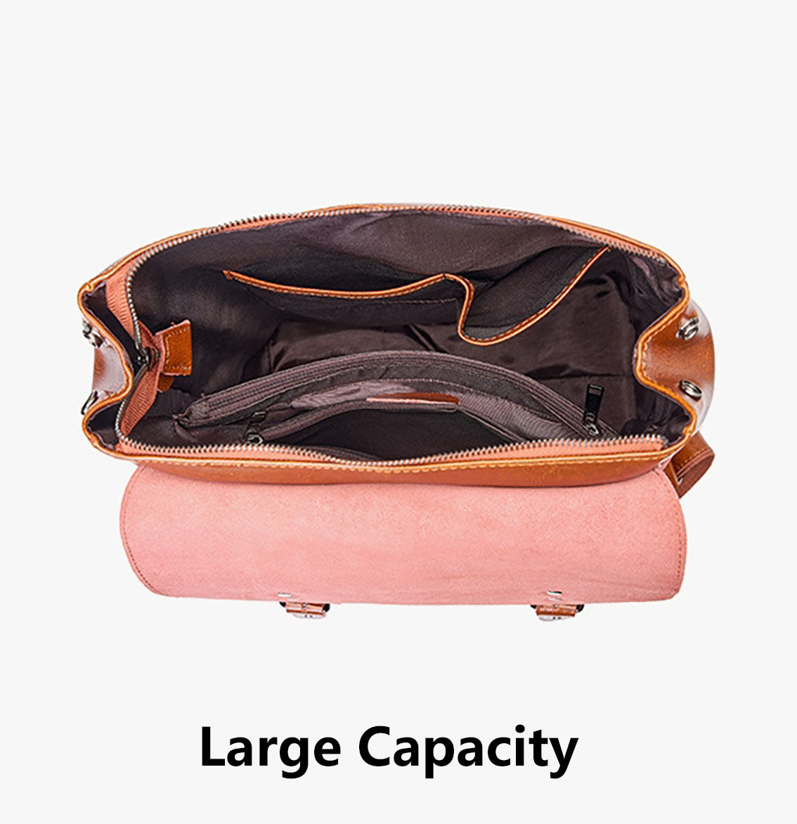 Square Genuine Leather Backpack - image 3