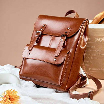 Square Genuine Leather Backpack - image 4