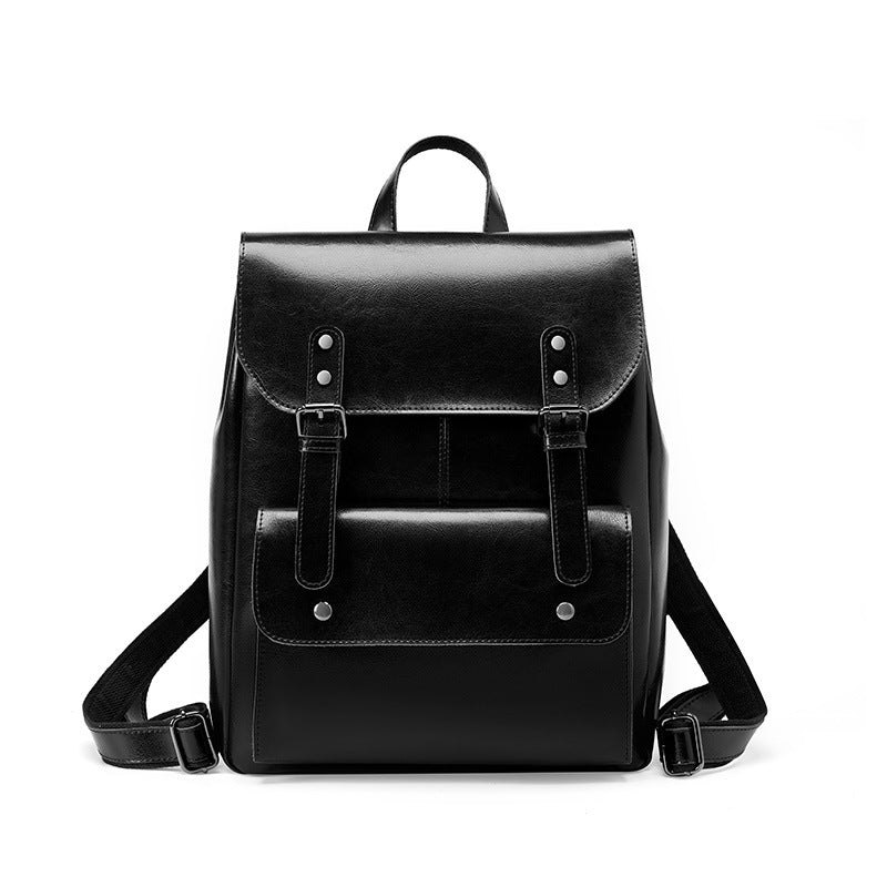 Square Genuine Leather Backpack - image 7