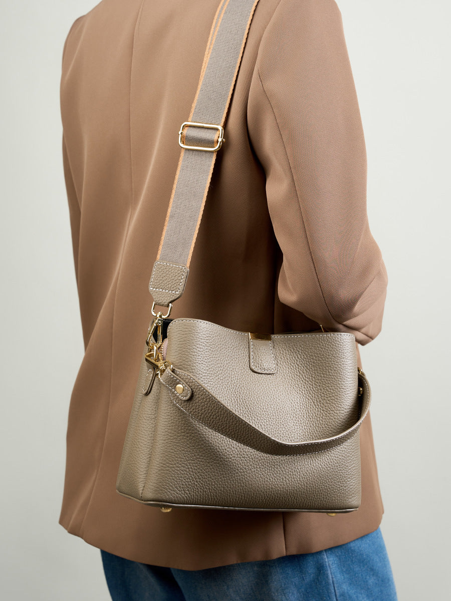 Structured Genuine Leather Top Handle Handbag - image 3