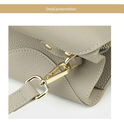 Structured Genuine Leather Tote Bag - image 8