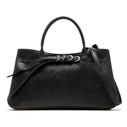Structured Genuine Leather Work Handbag - image 7