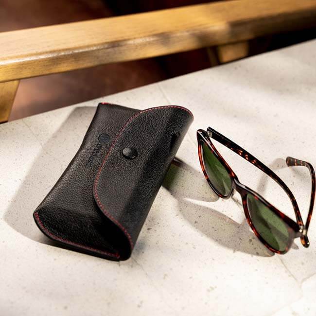 Aaronscase Genuine Leather Sunglass Case (Wholesale/Manufacturer)