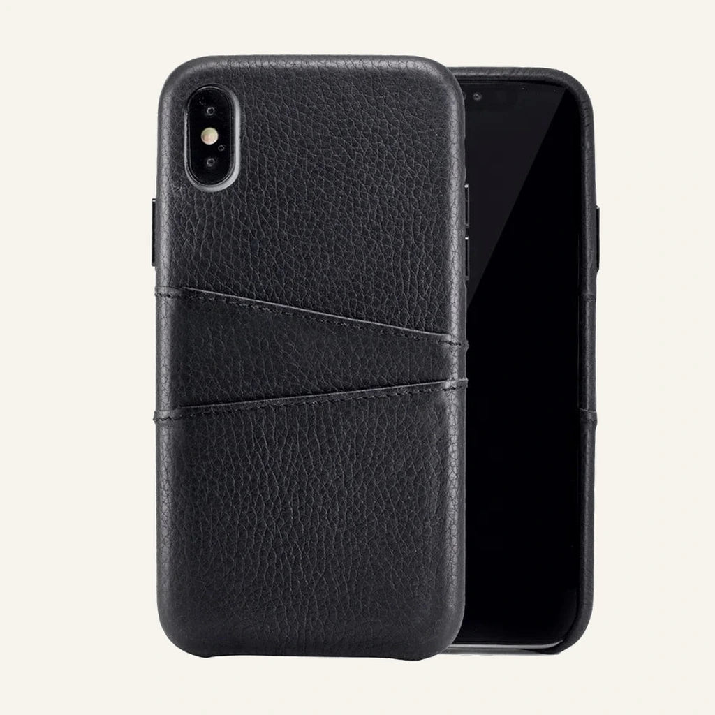 Top-Grain Leather Slim Card Slots Wallet Phone Case for Custom Phone Models (Wholesale/OEM) - #F6F3ED square main image