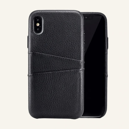 Top-Grain Leather Slim Card Slots Wallet Phone Case for Custom Phone Models (Wholesale/OEM) - #F6F3ED square main image