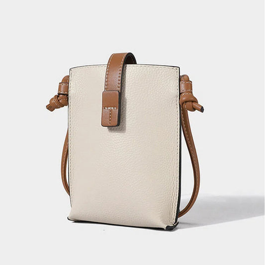 Vertical Genuine Leather Phone Crossbody Bag - image 1