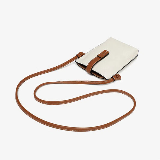 Vertical Genuine Leather Phone Crossbody Bag - image 2