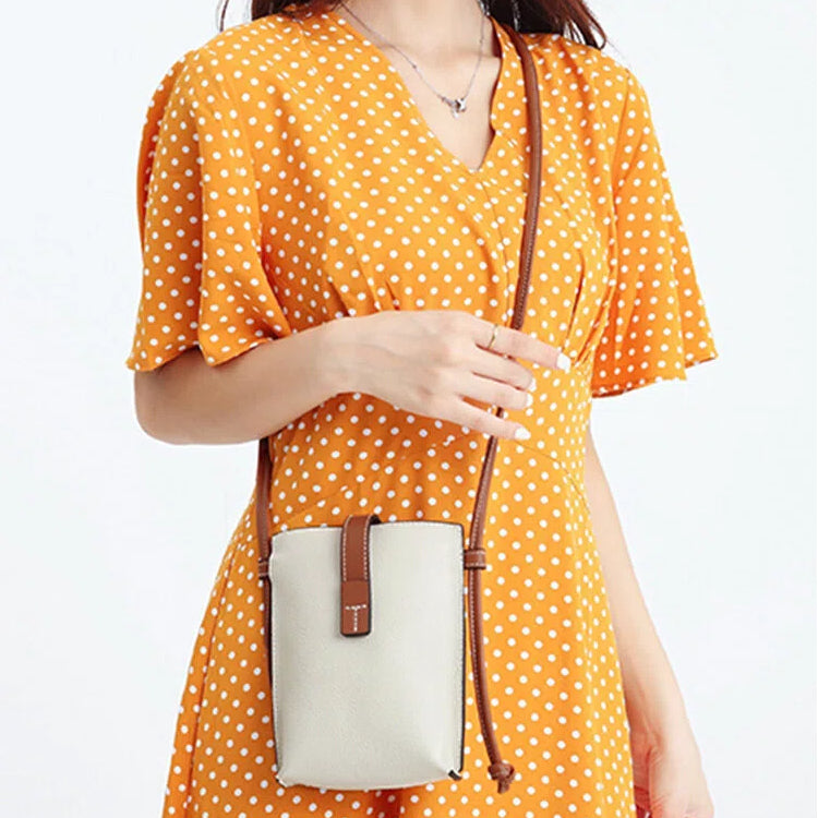 Vertical Genuine Leather Phone Crossbody Bag - image 4