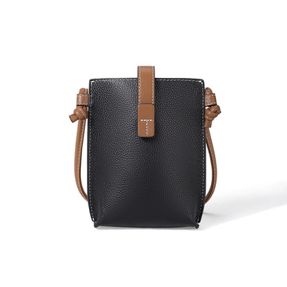 Vertical Genuine Leather Phone Crossbody Bag - image 6