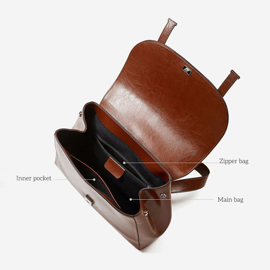 Vintage Genuine Leather Backpack - image 1